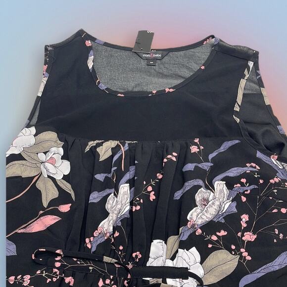 STORK & BABE MATERNITY Women’s Small Black Floral Dress - Picture 3 of 6